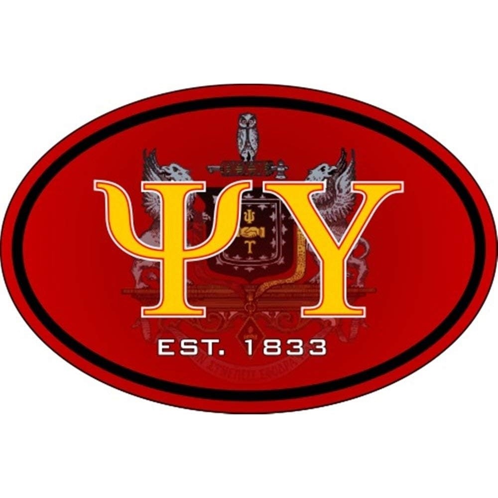image:imagePsi Upsilon Color Oval Decal