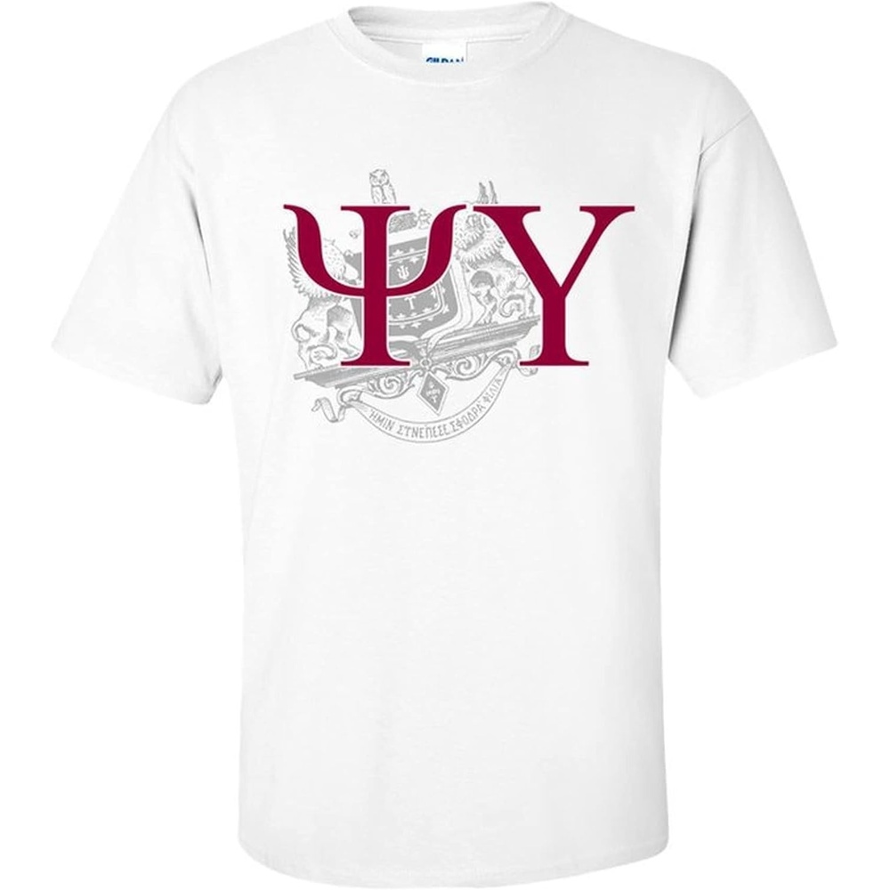 image:imagePsi Upsilon Greek Crest TShirtLight Grey