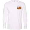 Greekgear Psi Upsilon Flag Long Sleeve T-Shirt(White)