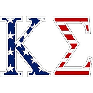 Kappa Sigma American Flag Greek Letter Sticker – 2.5″ Tall