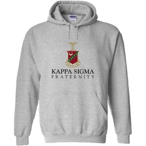 Kappa Sigma Logo Hooded Sweatshirt(Sports Grey)