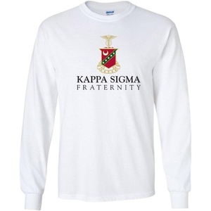 Kappa Sigma Logo Long Sleeve Tee(White)