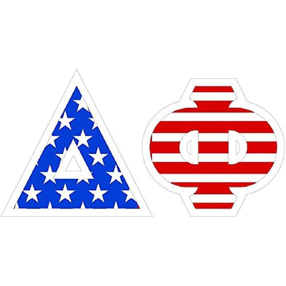 image:imageDelta Phi American Flag Greek Letter Sticker