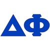 Delta Phi Big Greek Letter Window Sticker Decal 4 Inches Navy Blue(Navy Blue)