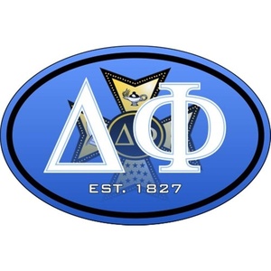 Delta Phi Color Oval Decal
