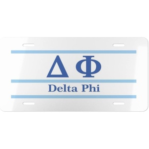 Delta Phi Lettered Lines License Covers