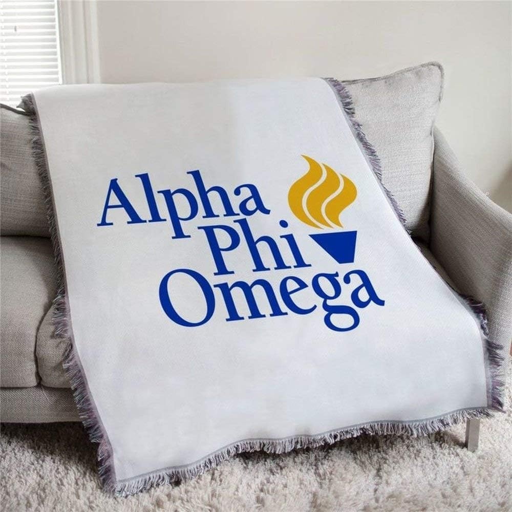 image:imageAlpha Phi Omega Torch Logo Afghan Blanket Throw