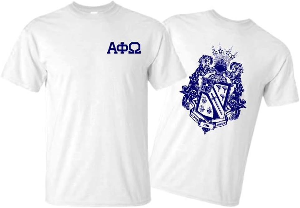 image:imageAlpha Phi Omega World Famous Crest TeeWhite