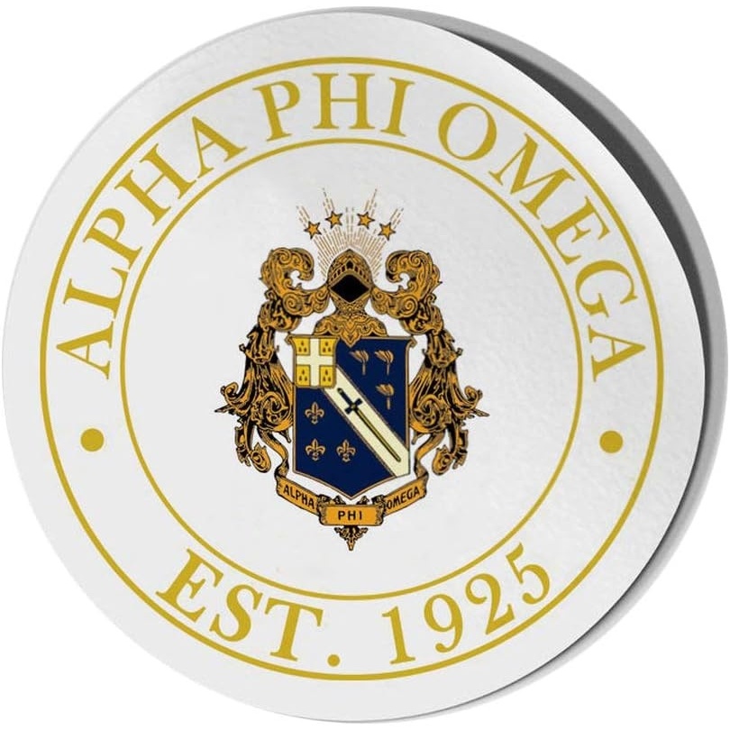 image:imageAlpha Phi Omega Circle Crest Shield Decal