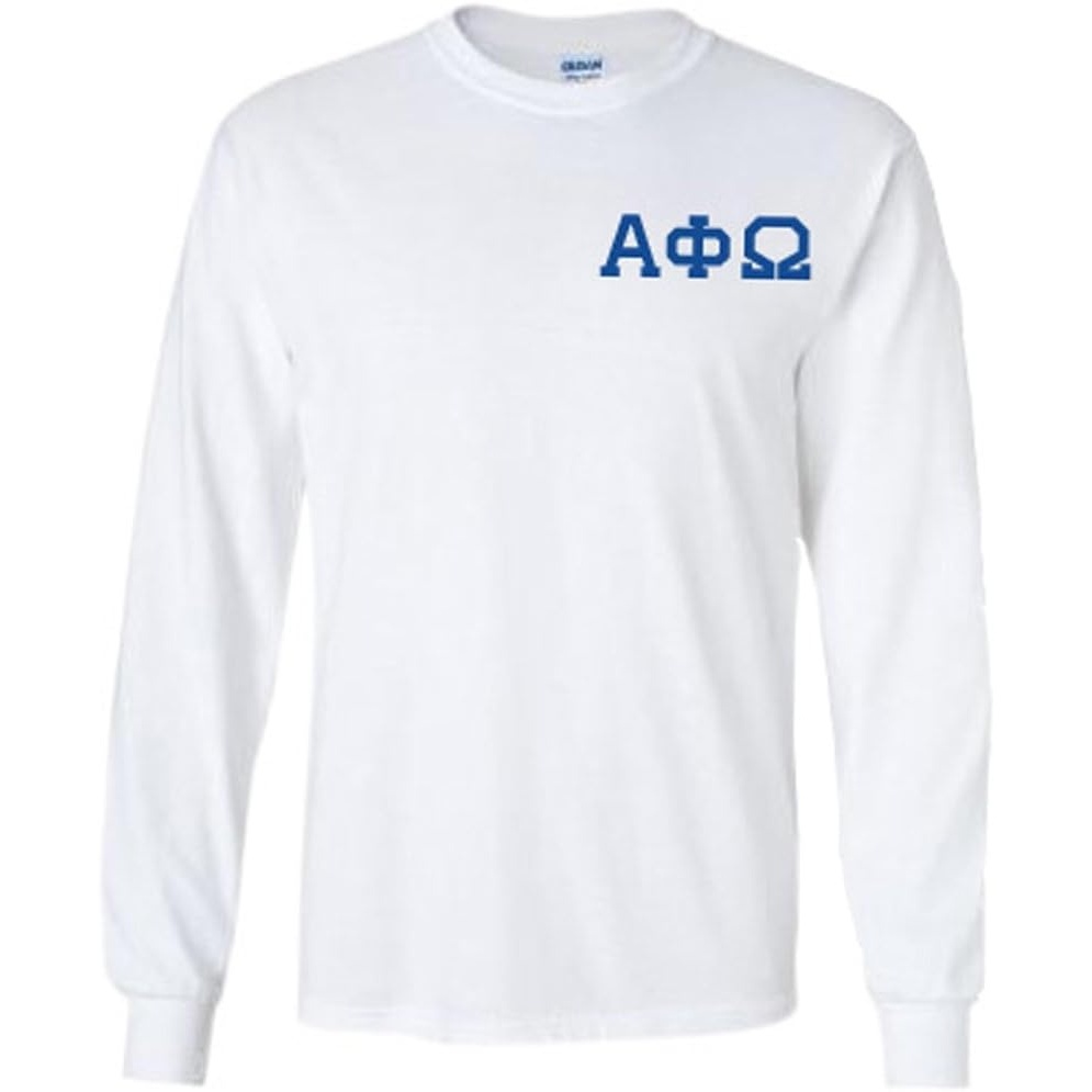 image:imageAlpha Phi Omega Flag Long Sleeve TShirtWhite