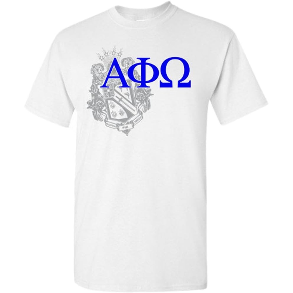 image:imageAlpha Phi Omega Greek Crest TShirtLight Grey