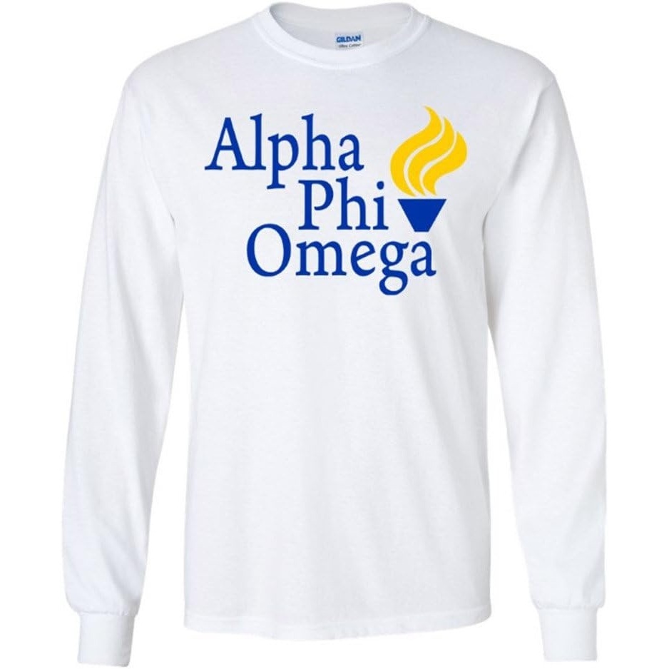 image:imageAlpha Phi Omega Logo Long Sleeve TeeWhite