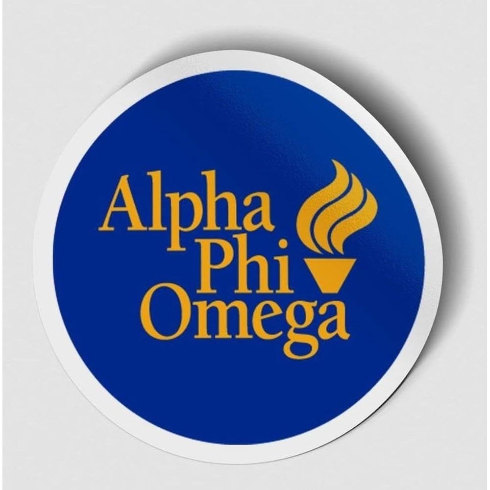 image:imageAlpha Phi Omega Logo Round Decal BlueBlue