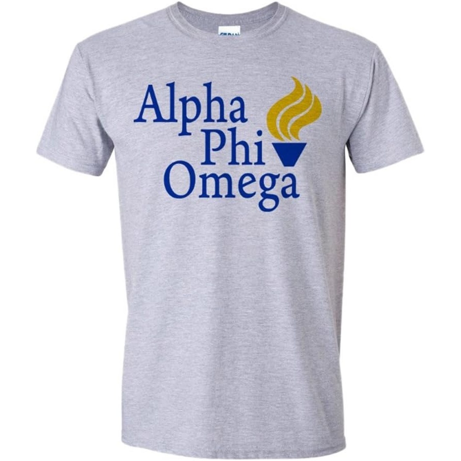 image:imageAlpha Phi Omega Logo Short Sleeve TeeSports Grey