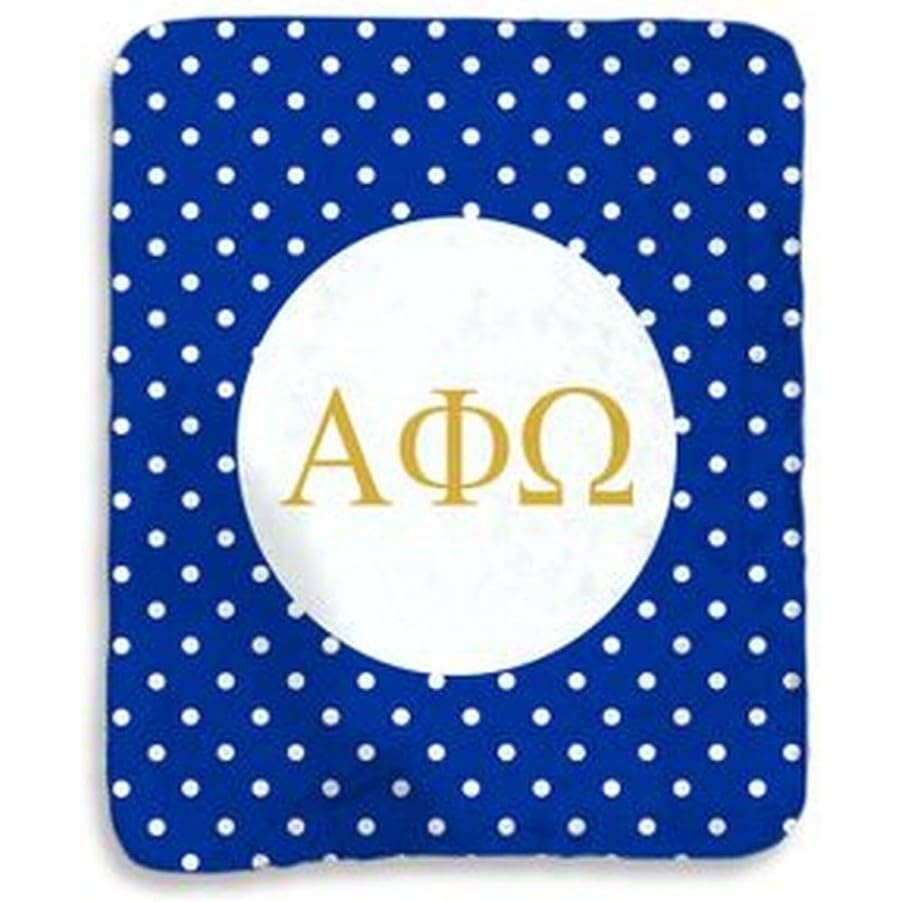 image:imageAlpha Phi Omega Polka Dots Sherpa Lap Blanket