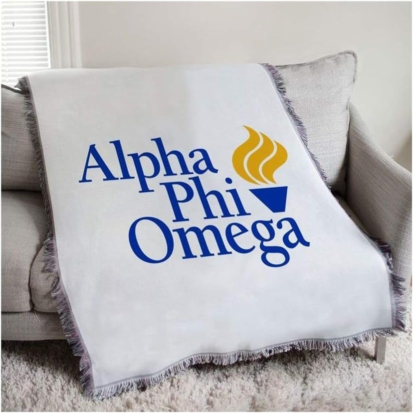 image:imageAlpha Phi Omega Torch Logo Afghan Blanket Throw