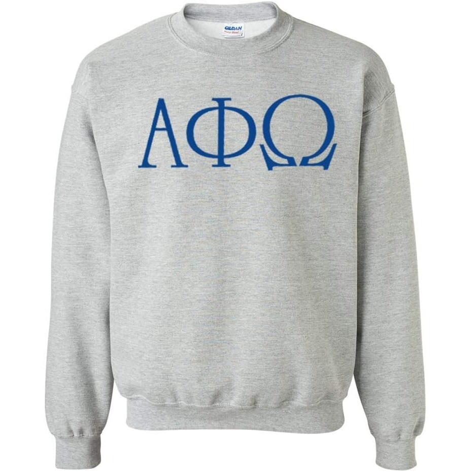 image:imageAlpha Phi Omega University Greek Crewneck SweatshirtsLight Grey