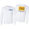 Alpha Phi Omega Flag Long Sleeve T-Shirt(White)