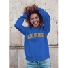 Alpha Phi Omega Letterman Crewneck Sweatshirt(Royal Blue)