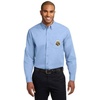 Alpha Phi Omega Crest – Shield Long Sleeve Oxford(Light Blue/Light Stone)