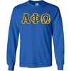 Alpha Phi Omega Custom Twill Long Sleeve T-Shirt(Royal Blue)