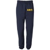 Alpha Phi Omega Greek Lettered Thigh Sweatpants(Navy Blue)