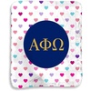 Alpha Phi Omega Hearts Sherpa Lap Blanket
