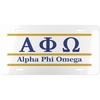 Alpha Phi Omega Lettered Lines License Covers