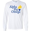 Alpha Phi Omega Logo Long Sleeve Tee(White)