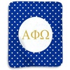 Alpha Phi Omega Polka Dots Sherpa Lap Blanket