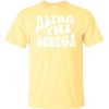 Alpha Phi Omega Sorority Shag T-Shirt(Maize)