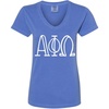 Alpha Phi Omega V-Neck T-Shirt(Flo Blue)