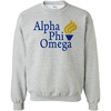 Greekgear Alpha Phi Omega Logo Crewneck Sweatshirt(Sports Grey)