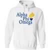 Greekgear Alpha Phi Omega Logo Hooded Sweatshirt(Light Grey)