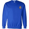 Greekgear Alpha Phi Omega World Famous Crest – Shield PATCH Crewneck Sweatshirt(Royal Blue)