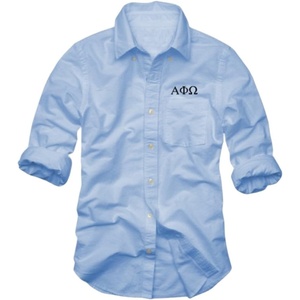 Alpha Phi Omega Classic Oxford(Light Blue/Light Stone)