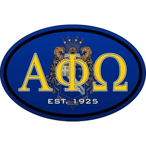 Alpha Phi Omega Color Oval Decal