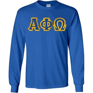 Alpha Phi Omega Custom Twill Long Sleeve T-Shirt(Royal Blue)