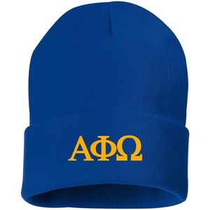 Alpha Phi Omega Greek Letter Knit Cap Royal Blue