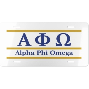 Alpha Phi Omega Lettered Lines License Covers