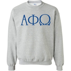 Alpha Phi Omega University Greek Crewneck Sweatshirts(Light Grey)