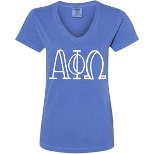 Alpha Phi Omega V-Neck T-Shirt(Flo Blue)