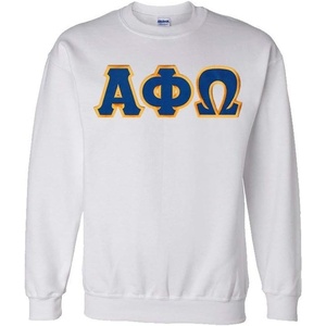 Greekgear Alpha Phi Omega Lettered Crewneck(White)
