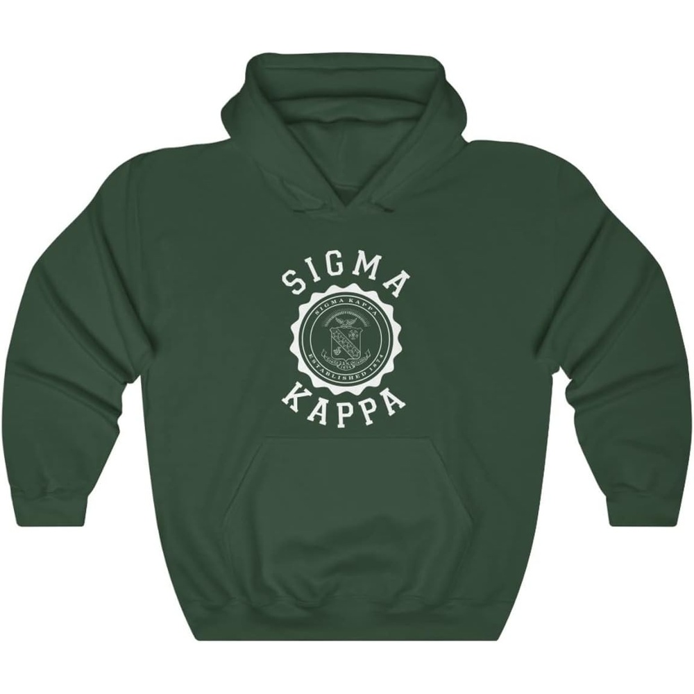 image:imageSigma Kappa Unisex College Seal HoodieForest Green