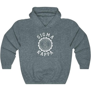 Sigma Kappa Unisex College Seal Hoodie(Dark Heather)