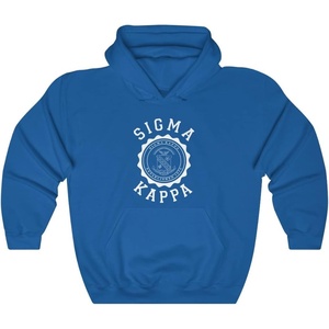 Sigma Kappa Unisex College Seal Hoodie(Royal)