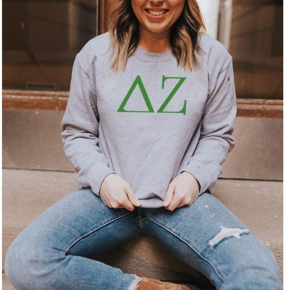 image:imageGreekgear Gamma Phi Beta University Crewneck SweatshirtsLight Grey