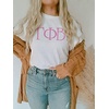 Gamma Phi Beta University Greek T-Shirts(White)
