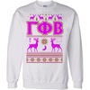 Greekgear Gamma Phi Beta Ugly Christmas Sweater Crewneck Sweatshirt(White)