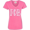 Greekgear Gamma Phi Beta V-Neck T-Shirt(Crunchberry)